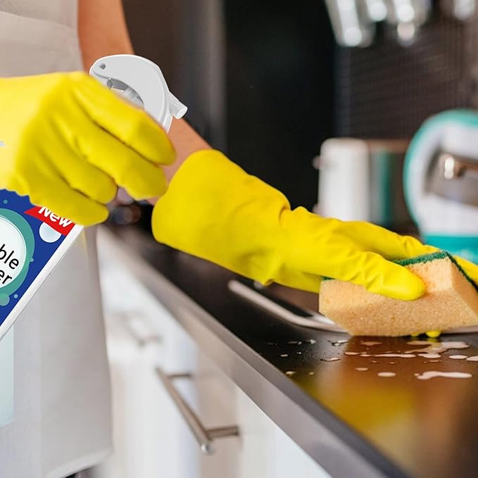 Bubble Cleaning Spray Foaming Heavy Oil Stain Cleaner Rinse Free Stubborn Oil And Dirt Removal Foam Spray (3pc 100ml)