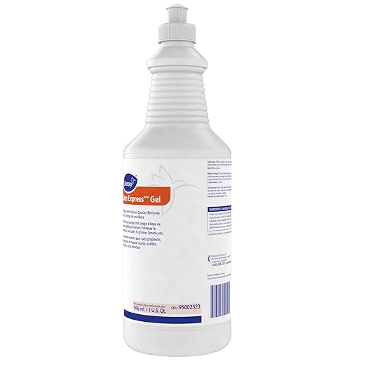 Diversey 95002523 Citrus Express Gel All Purpose Gel Solvent Spotter Removes Gum Oils Ink Grease from Carpet &amp Hard Surfaces Citrus Scent 32-Ounce (Pack of 6)