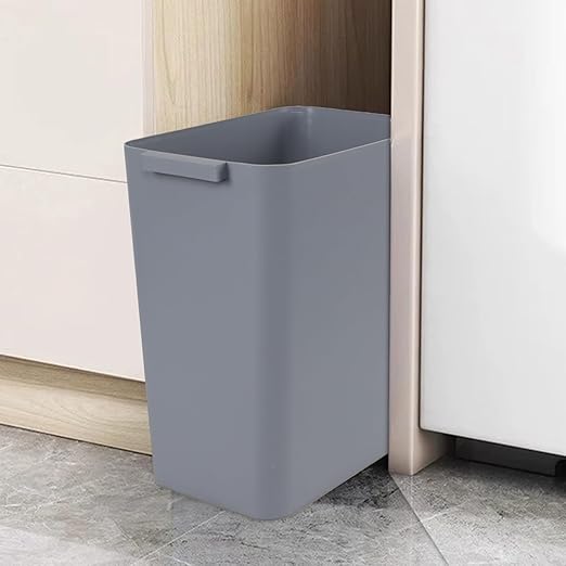 4.5 Gallon Small Plastic Waste Basket Office Garbage Cans 3 Packs Gray