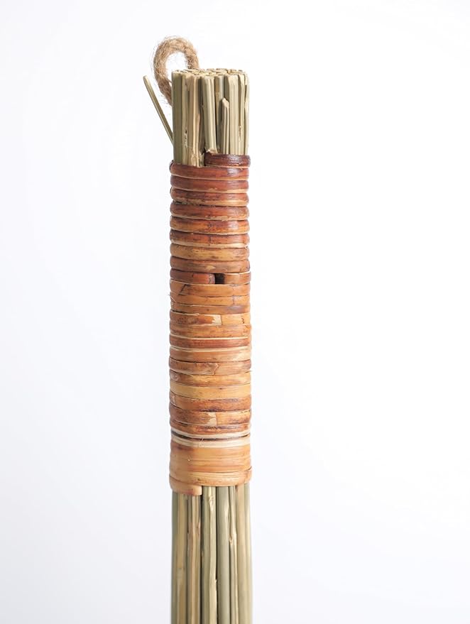 Deluxe Vietnamese Natural Straw Broom /45 Handmade Soft Grass Sweeping Broom for Indoor &amp Outdoor/Beauty of Nature Collection