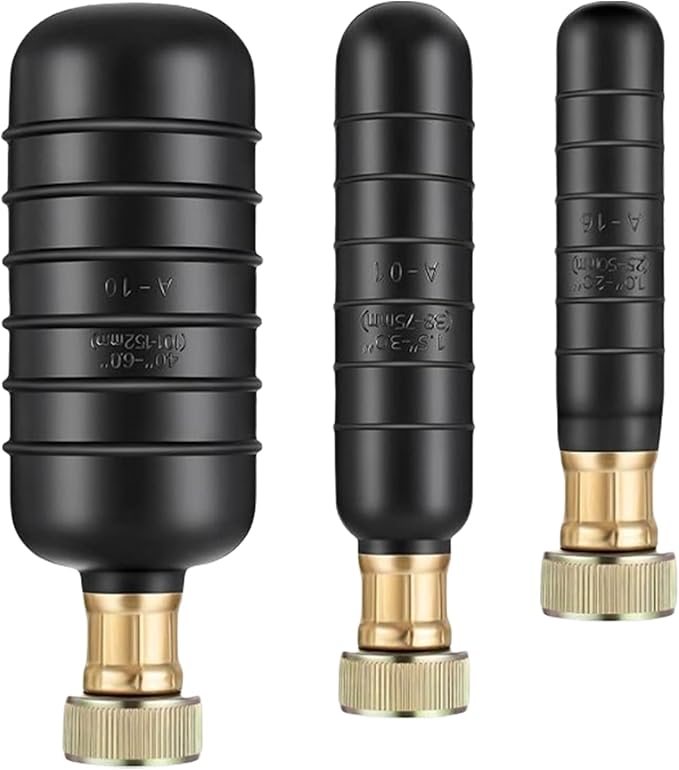 3Pcs Drain Bladders Rubber Kitchen Plumbing Hair Clog Remover Fits 1 to 6inch Pipe for Main Drain Sewer Kitchen Sinks