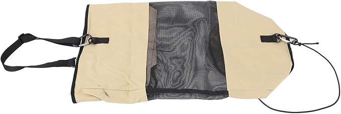 Boat Trash Bag Nylon Mesh Reusable Garbage Container with Lanyard Marine Waste Bag for Fishing Camping Outdoor Seaside Use Durable Oxford Cloth and Mesh Design