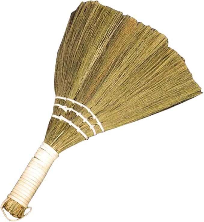 STOBAZA 5pcs Flexible Desk Dust Broom Short Handle Broom Natural Straw Kitchen Countertop Cleaning