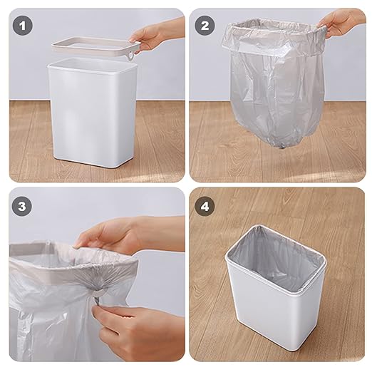 3 PACK - Bathroom Garbage Can with a Lid - 2.5 Gallon Automatic Trash Cans Touchless - Bedroom Office - Small Smart Trash Can - Plastic Narrow Auto Open - Motion Sensor Trash can Bathroom ( White )