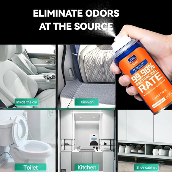 Glodway Air RefresherOdor Eliminator Remover SprayOdor RemoverTropical Flavor Long-Lasting Scent For HomeCouchMattressFurniture bathroomFabrics &amp Trash6 Ounce4 pack