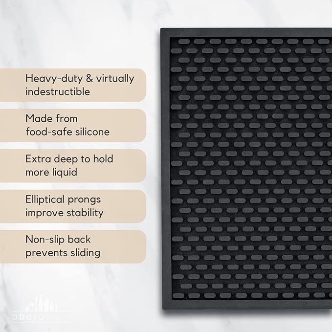 Premium A Bar Above Heavy Duty Bar Mat Food Safe Silicone Mat Mats for Bartending and Coffee Commercial Strength Bartender Accessories Dish Drying Mats for Kitchen Counter Barista Accessories