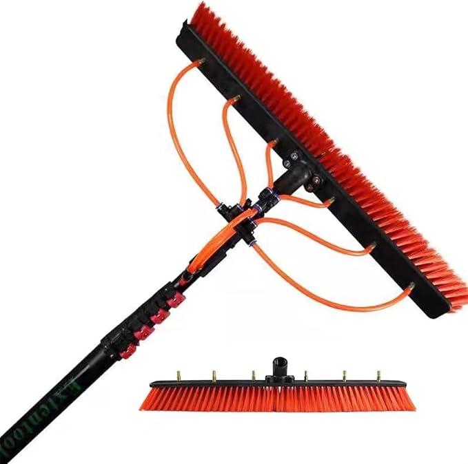 Window Cleaning Pole Water Fed Pole Kit Water Fed Telescopic Brush/Extendable Cleaner Conservatory Roof Suitable for Photovoltaic Panel Cleaning Trucks(10.8m)