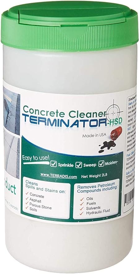 Concrete Oil Stain Remover Eco-Friendly Bio-Remediates and Removes Oil &amp Grease Stains on Concrete and Asphalt Driveways Garages Pavers Patios Parking Lots and Streets(2 LB)