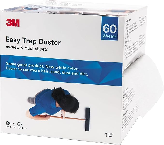 3M 59152W Easy Trap Duster 8-Inch X 30ft White 60 Sheets/Box