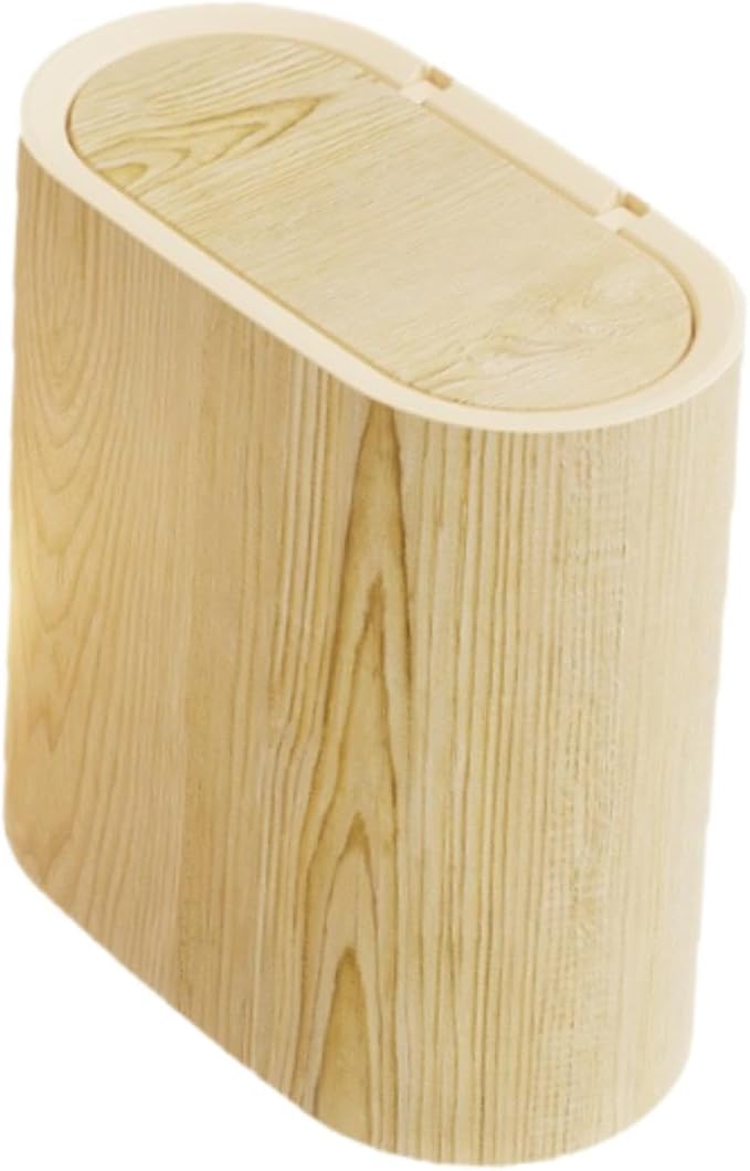 Trash Can Restroom Waste Basket Simplistic Large Capacity Garbage Bin Toilet Wastebasket for Bedroom Living Room Kitchen Home with Lid