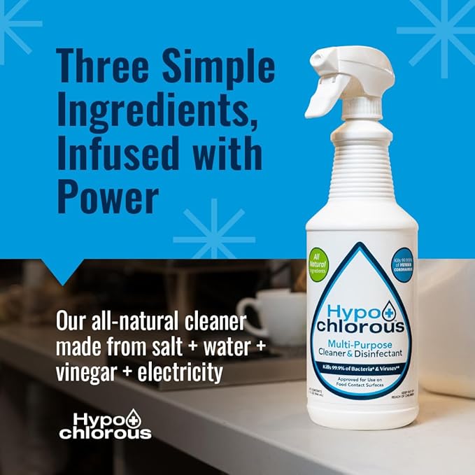 Hypochlorous Acid Spray For Home 1 Gallon - Cleaner &amp Disinfectant – Safe for Kids &amp Pets – Multi-Purpose Hypochlorous Acid Cleaner – Eco-Friendly HOCl Spray