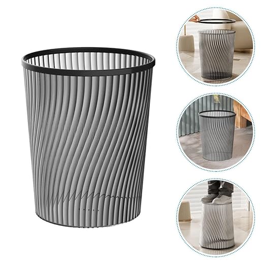 Alipis 2pcs Garbage Can Modern Wastebasket for Home Office Bedroom Bathroom Space-Saving Trash Bin for Daily Waste Disposal