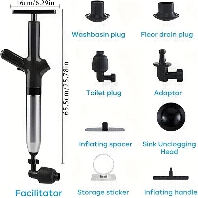 Toilet Blockage Unclogger Pneumatic Device Suitable For Cleaning Pipeline Blockages Applicable To All Types Of Pipelines