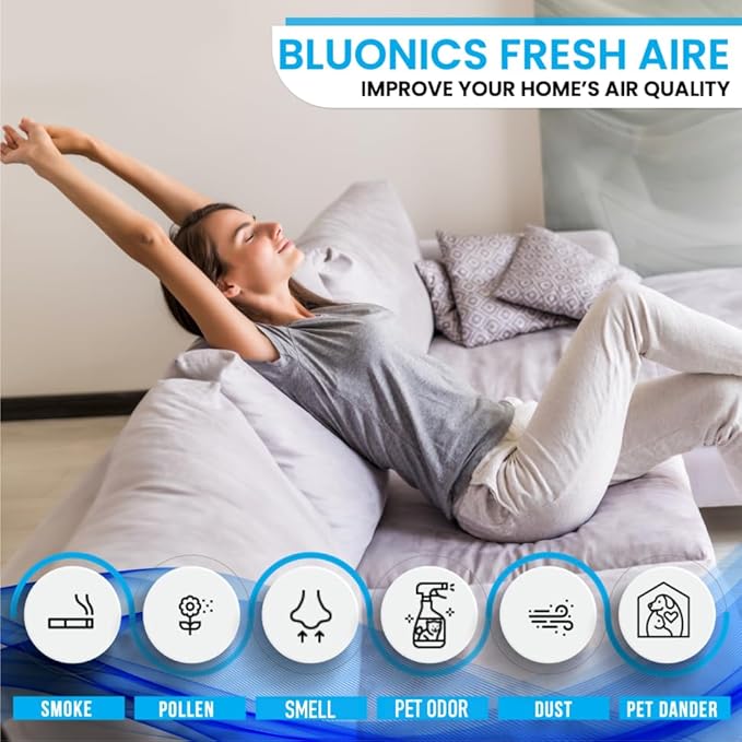 Bluonics Fresh Aire 3-Pack Water Air Washer Air Revitalizer &amp Freshener with Night Light 7 LED Changing Colors &amp White Noise
