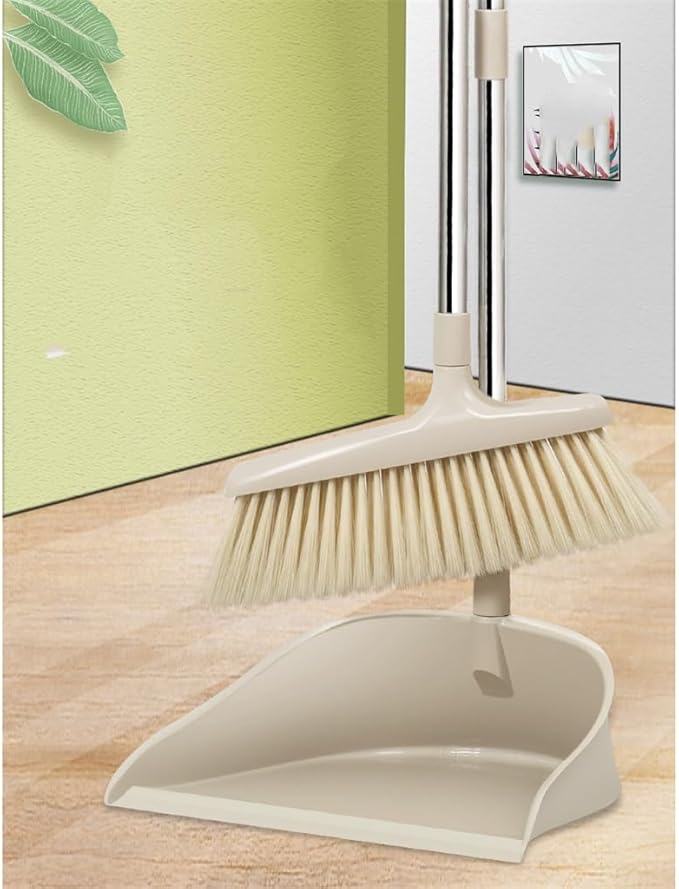 Lightweight Household Broom Dustpan Set Section Pole Plastic Sweep
