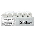 Aluf Plastics 45 Gallon Clear Trash Bags 40 x 48 - 16 Micron Equivalent Pack of 250 High Density Value Garbage Bags PP HCR-404816C