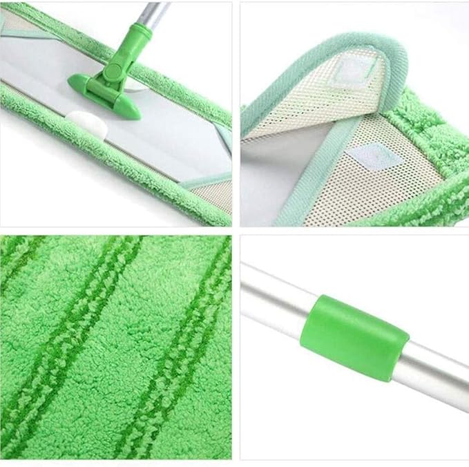 Lazy Flat Mop Stainless Steel Handle House Cleaning Dust Water for Wooden Floor Ceramic Tile Microfibre Fabric