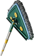 Washing Glass Ceiling Car wash Cleaning Squeegee Kitchen Wall Flat Mop Windows Telescopic Wiper Brush with Chenille Triangle