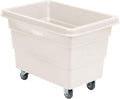 Global Industrial 6 Bushel Plastic Bulk Box Truck Direct Mount Base 500 lbs. Capacity 3 Non-Maring Rubber Casters White 33-2/5L x 23 W x 24-1/2H