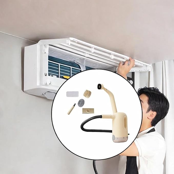Handheld Steam Cleaner Labor Saving Sturdy Multiuse High Temperature Resistant for Dorm Home Air Conditioner Carpet Window