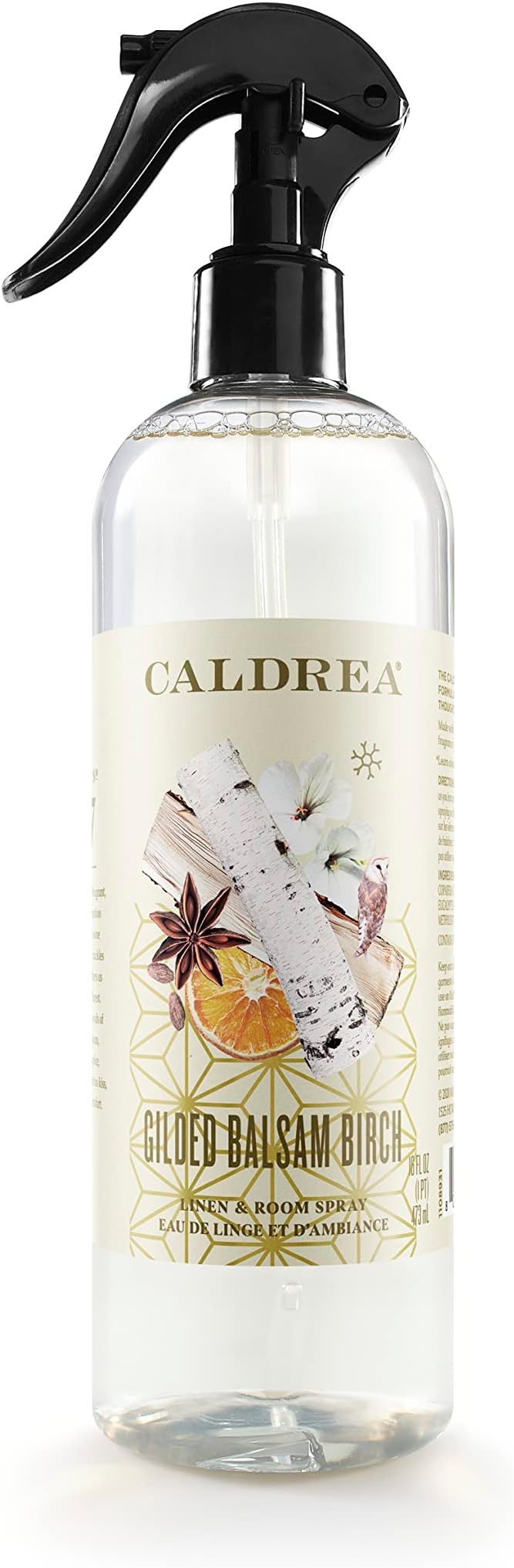 Caldrea Linen And Room Spray Air Freshener Made With Essential Oils Plant-Derived And Other Thoughtfully Chosen Ingredients Gilded Balsam Birch 16 Oz