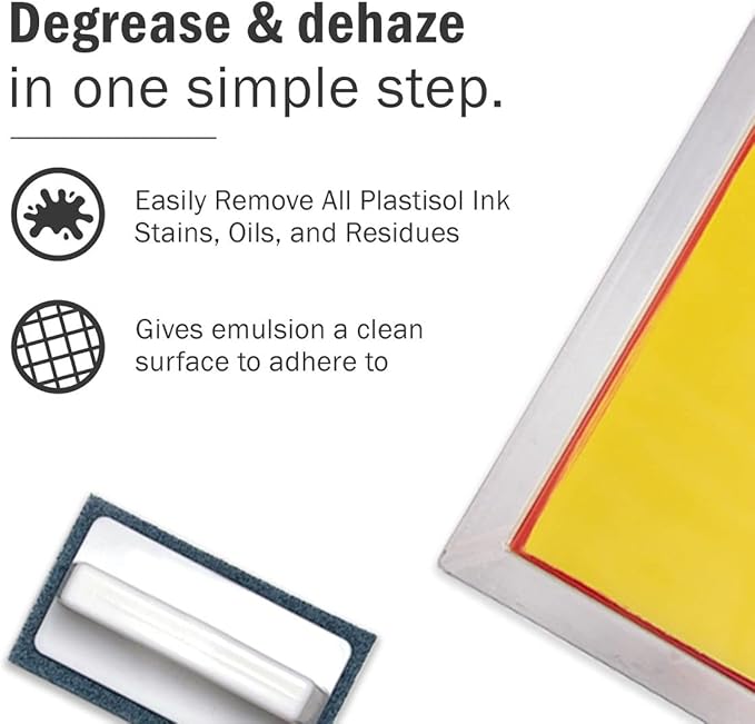 Ecotex All Purpose Screen Printing Hyper Haze (Gallon - 128oz.) - Eco-Friendly Haze Remover and Degreaser Plastisol and Water Based Ink Remover - Silk Screen Cleaner