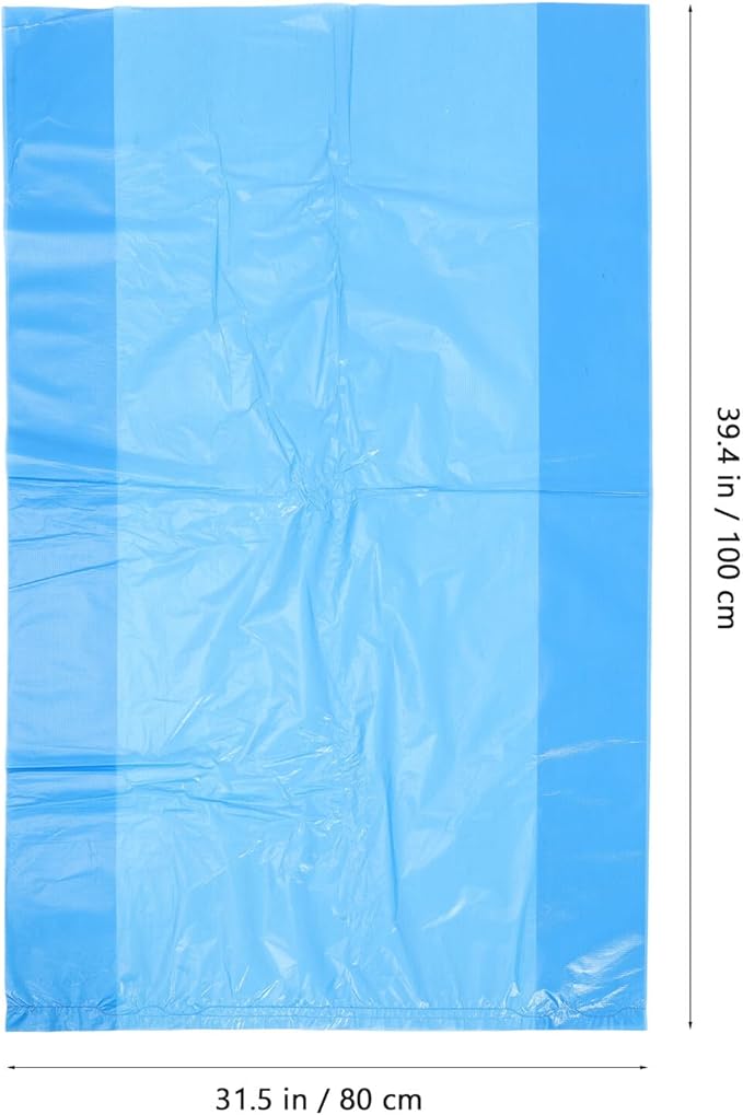 GALPADA Tear-resistant Large Garbage Bags 50pcs Blue 80x100cm Thick Plastic Trash Bags for Kitchen Bathroom Commercial Use