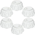 6 Pack Mop Heads Replacements Compatible with FunClean Spin Mop &amp RinseWise Mop Bucket Microfiber Spin Mop Head Refill Cleaning Supplie for Home Industrial and Commercial Use