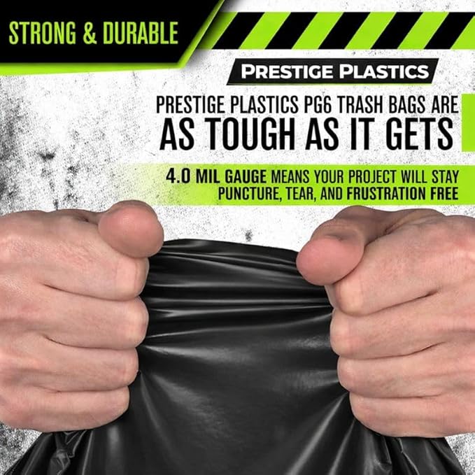 Heavy Duty Black Compactor Bag Tubing — 32 x 244 ft Continuous Roll | Industrial Strength LDPE Plastic | Extra-Wide Custom Length Trash Bags for Commercial Compactors