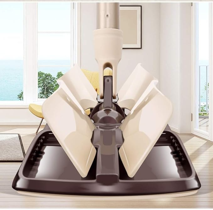 Mop Absorbent Quick-Drying Clamping Flat Scraping Sweeping Two-in- dust-Removing Rectangular Cloth