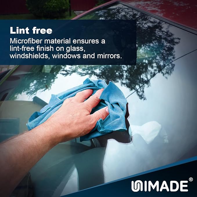 Shop Towels 100 Sheets Microfiber Cleaning Cloth Commercial Grade Washcloths Lint-Free Bulk Shops Rags for Cars Mechanic Restaurant Garage Housekeeping 11x 9 Blue
