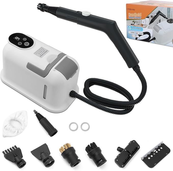 Steam Cleaner15s Heat-Up1.8L TankPortable Handheld Steamers for Cleaning with 10PCS AccessoriesSteam Cleaner for HomeCarDirtGreaseGroutTileCouchgroutwindowsbathroomskitchens