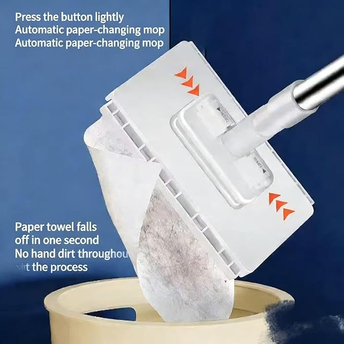 Mini Face Towel Mop Reusable Cloth Clip-On Cleaner for Home Hands-Free Disposable Towel Secondary Use Floor Mop