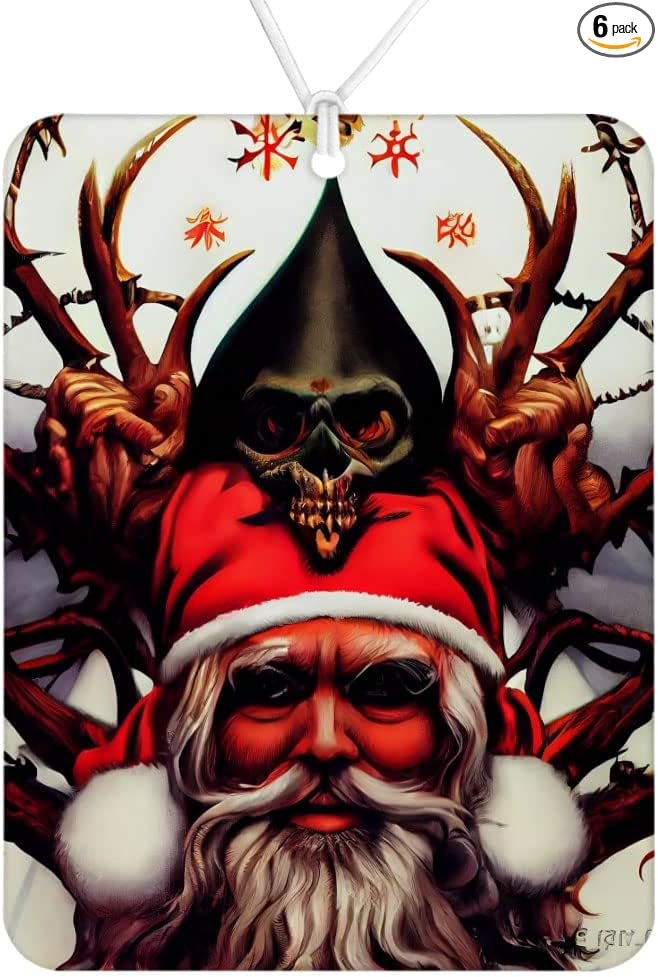 Santa Claus Car Freshener Set of 6 - Devil Car Air Freshener - Holiday Air Freshener for Car