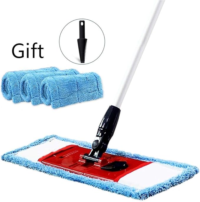 JSEIAJB MopAbsorbent Microfiber Dust Mop with Stainless Steel Telescopic Handle with 360°mop for Floor Cleaning