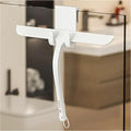 Shower Squeegee for Shower Glass Bathroom Glass Cleaning Tool with Hook Mount Squeegee for Glass Doors Window Cleaning Tile Shower Walls (White)