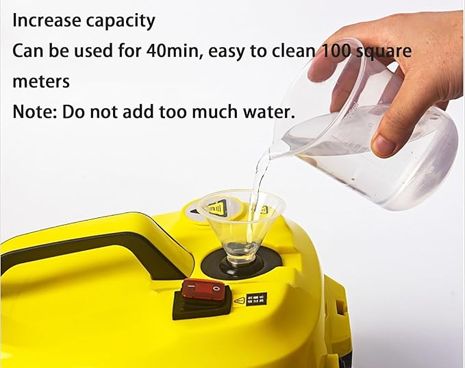 Heavy Duty Canister Steamer Steam Mop with 5M Extra Long Power Cord for Home Floor Cleaning Wallpaper Removal Upholstery Car Detailing