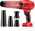 Cordless Leaf Blower Milwaukee M18 18V Battery580000RPM Turbo Jet Blower with 4 Nozzles Lightweight Handheld Blower for Patio Lawn Yard Leaves Dust Garage &amp Snow Cleaning (No Battery)