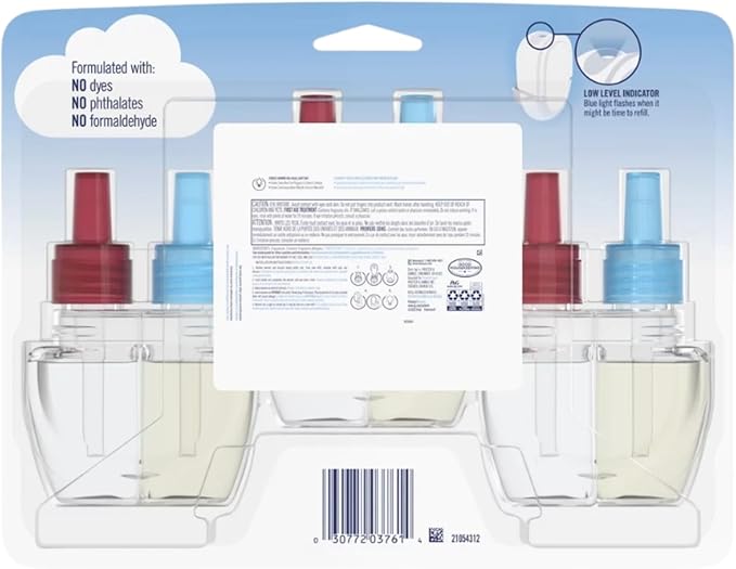 Febreeze Fall Holiday Variety Pack 3 Refill Plug In Limited Edition Scents | Fig &amp Plum | Cranberry Tart | Winter Spruce (Baked Cinnamon Apples)
