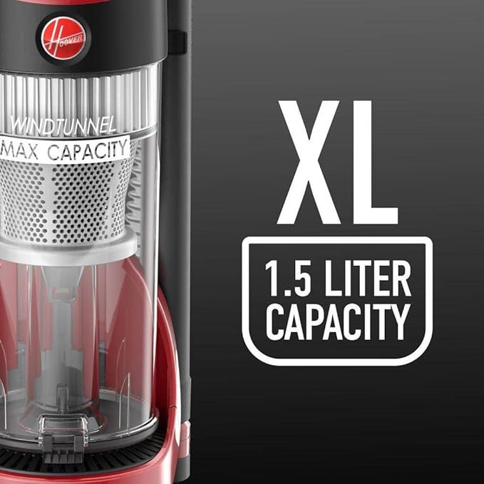 Hoover Windtunnel Max Capacity Upright Vacuum Cleaner with HEPA Media Filtration UH71100 Red