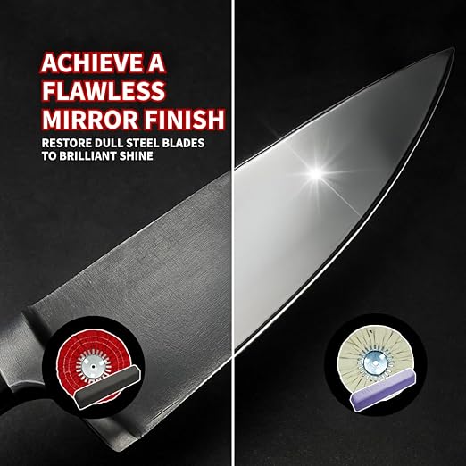 Combat Abrasives Knife Polishing Kit for Buffing &amp Polishing Steel or Stainless Steel 7 Piece Kit
