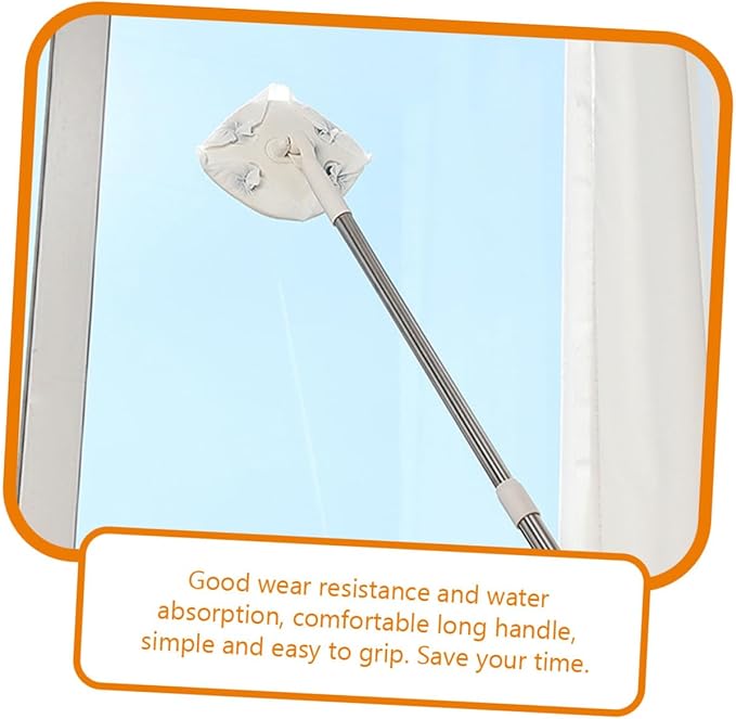 Retractable Dust Mop with Rotatable Head Handheld No-wash Floor Cleaning Mop for Household Dust Removal and Convenient Floor Care
