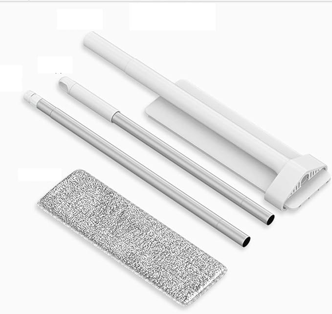Mop Microfiber Floor Mop for Hardwood Cleaning - 360 Rotating Dust Wet Mop with Aluminum Extended Handle 2 Reusable Washable Mop Pads Cloth and 1 Scraper