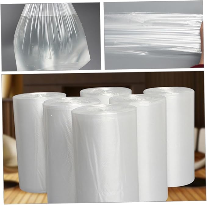 Milisten 6 Rolls Thickened Small Plastic Trash Bags 45x50cm Disposable Wastebasket Liners for Bedroom and Bathroom Tear-resistant Flat-top Garbage Bags for Home Use