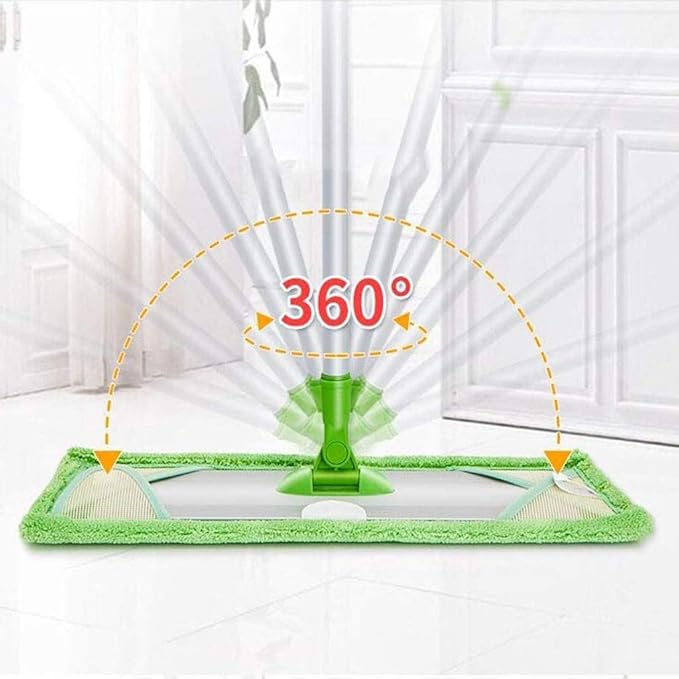 Lazy Flat Mop Stainless Steel Handle House Cleaning Dust Water for Wooden Floor Ceramic Tile Microfibre Fabric