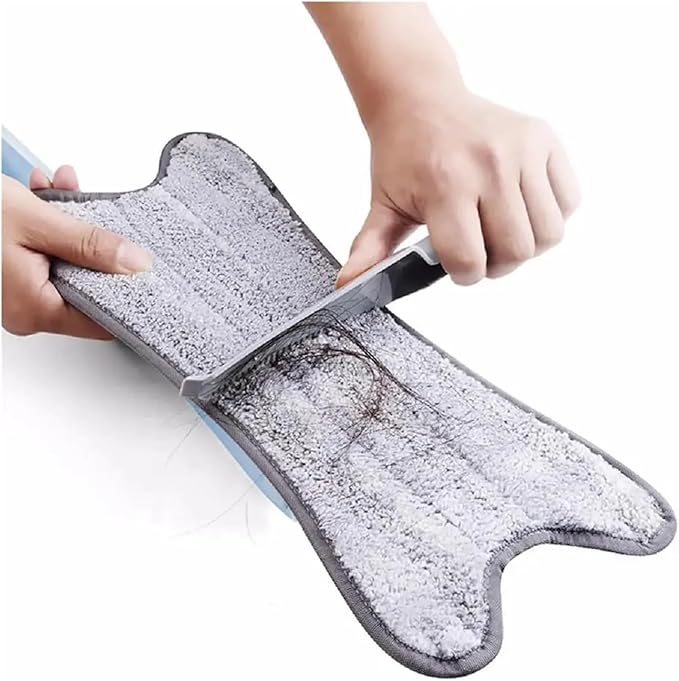 Wet &amp Dry Adjustable X-Shaped Twist Floor Cleaning Mop Long Handle 360 Rotatable Glass Cleaner Squeeze Wiper Hardwood(6pcs Cloth)
