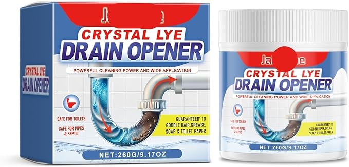 Drain Cleaner Powder - Unclog Kitchen Bathroom &amp Sink Drains | Dissolves Hair Grease &amp Soap Scum | Safe for Pipes(2PCS)