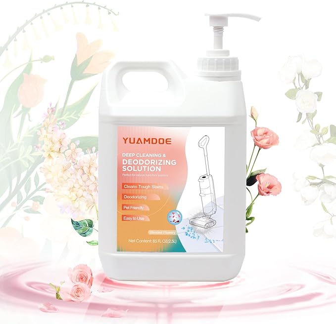 Deep Cleaning &amp Deodorizing solution 85FL OZ/2.5L Designed for Tineco Compatible with Floor One Series &amp iFloor Series(EXCEPT S5 Steam/S7 $team/iFLOOR 5 Steam)Blended Flowery
