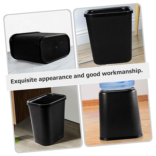 Thickened Plastic Simple Trash Can for Home and Bedroom Opening Garbage Container Bin for Living and Bathroom Wastebasket for Office Desk Sundries and Daily Use