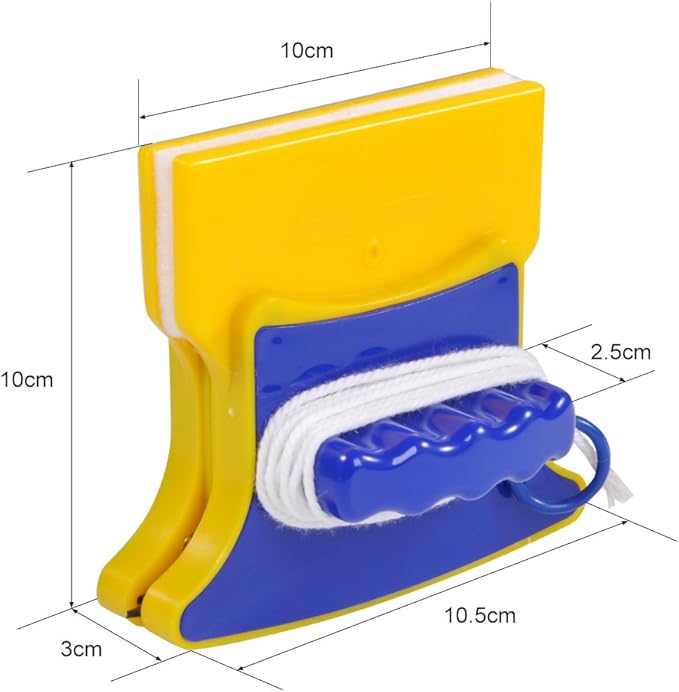 Magnetic Window Cleaner Magnetic Glass Cleaner Double Sided Window Cleaner with 2 Extra Cotton for Windows Thickness for Fish Tanks Windows Patio Doors
